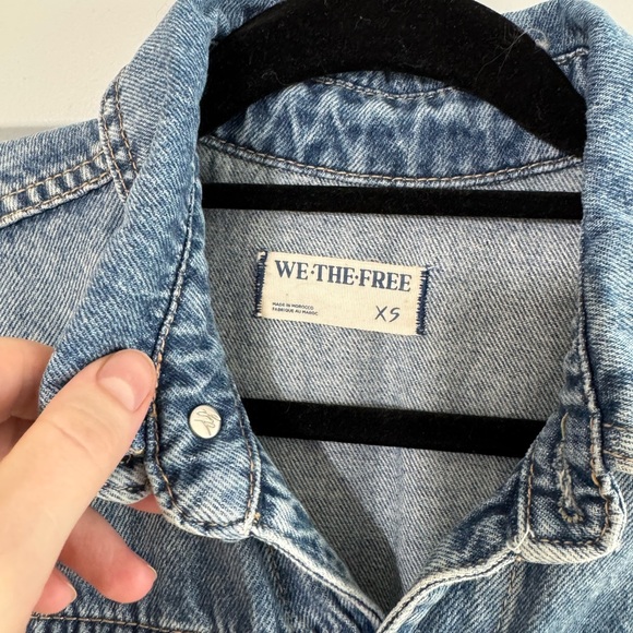 Free People Denim Cuffed Romper - Picture 3 of 3